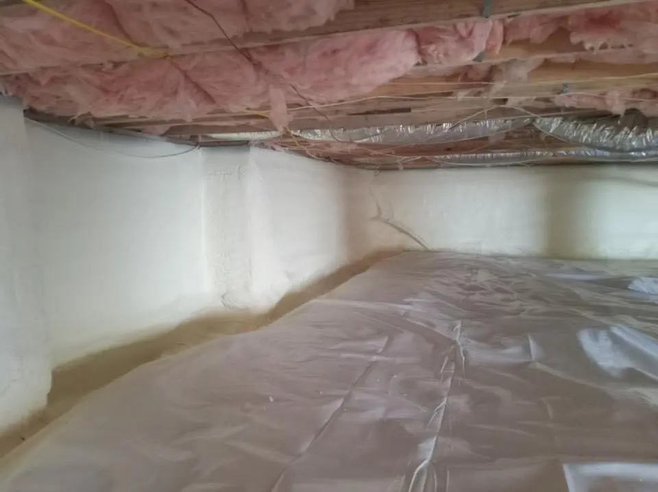 Crawl space encapsulation with closed-cell spray foam for Metal Roof Coating in Farragut